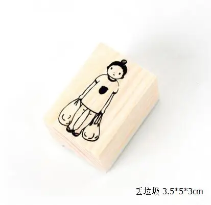 Kawaii для мальчиков и девочек повседневной жизни украшения штамп деревянные и резиновые штампы для скрапбукинга канцелярские DIY craft Стандартный stamp - Цвет: 3
