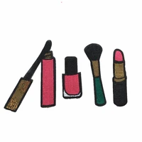 4pcsset1 lipstick 1 eye 1 shadow 1brush makeup patch iron on sequined patches for clothes bag shoes diy decoration