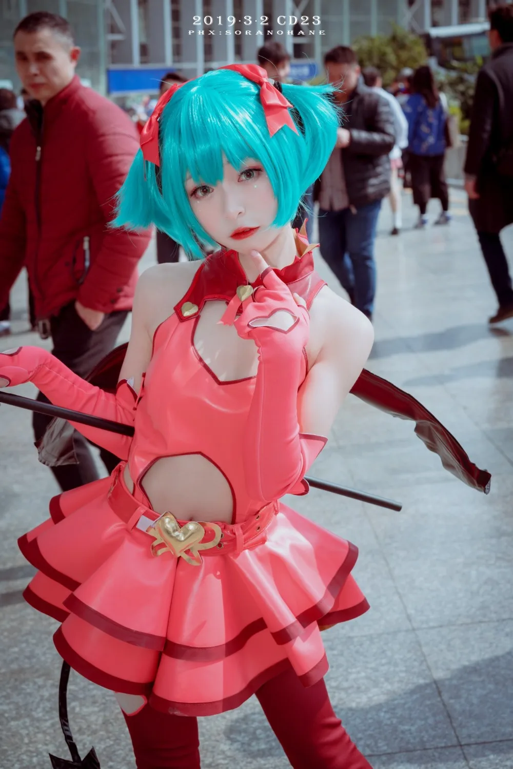 VOCALOID/V Hatsune Мику Косплей Костюм сердце Охотник Маленький Дьявол Платье с крыльями полный комплект униформы Хэллоуин карнавал аниме cos
