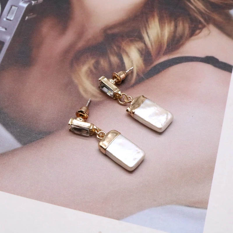 

Square Elegant Pearl Stud Earring