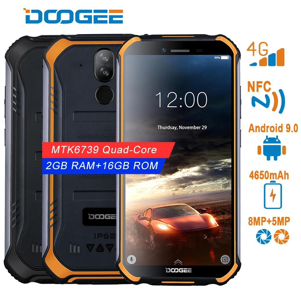 DOOGEE S40 смартфон с 5 дюймовым дисплеем четырёхъядерным процессором MT6739 ОЗУ 2 Гб ПЗУ