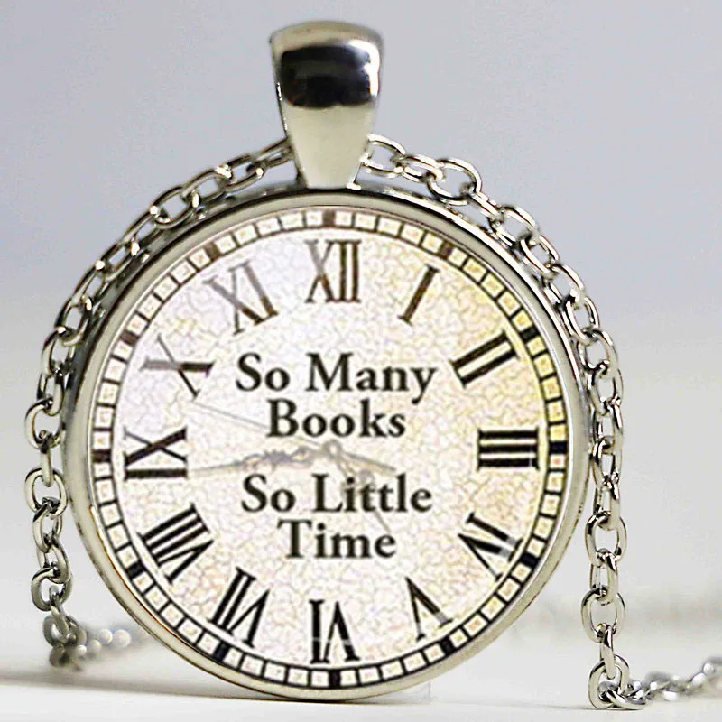 Ожерелье для влюбленных книг подвеска в виде червя серебряные часы ожерелья