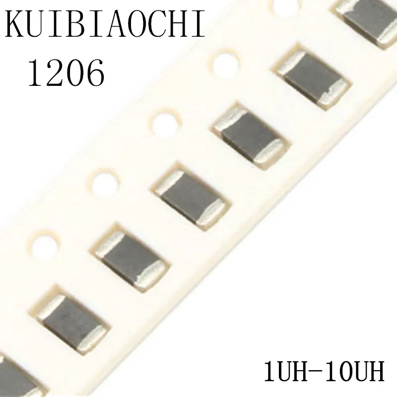 50 шт./лот 1206 SMD чиповый индуктор 1uH 1.2uH 1.5uH 1.8uH 2.2uH 2.7uH 3.3uH 3.9uH 4.7uH 5.6uH 6.8uH 8.2uH 10uH|smd chip