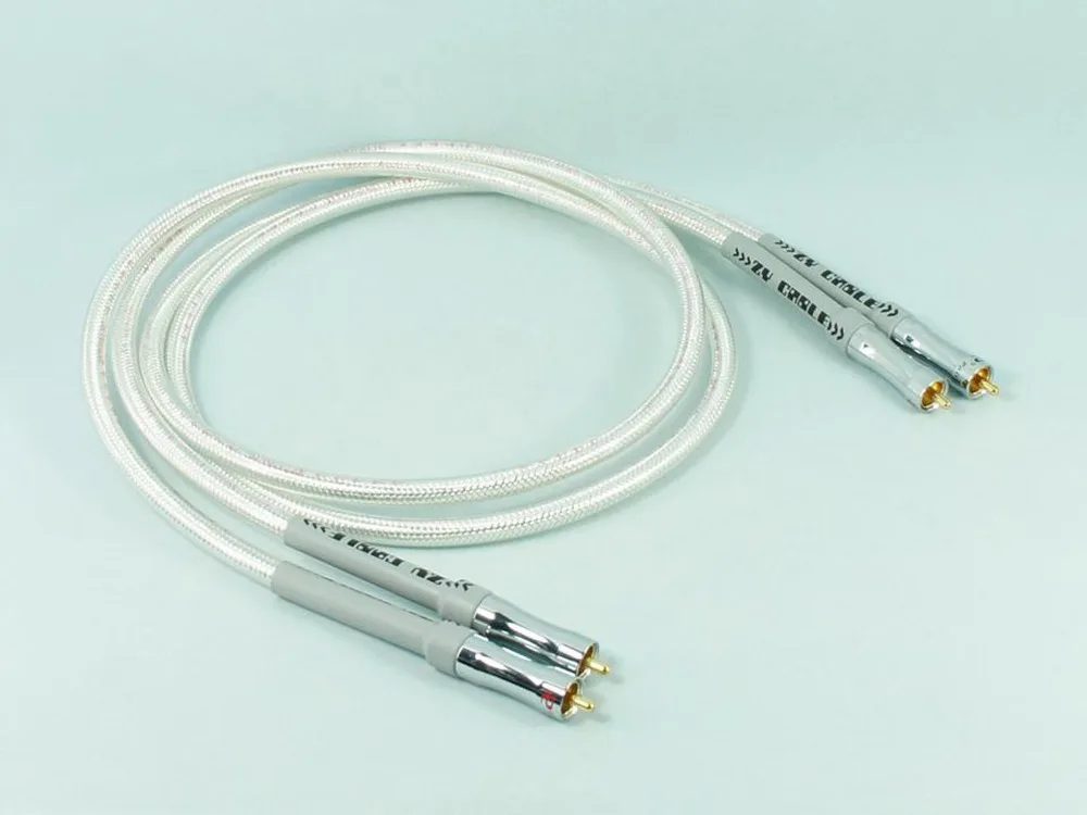 Сбалансированный сигнальный кабель ZY Palic HiFi 2RCA папа (серебристый цвет)|silver cable|hifi