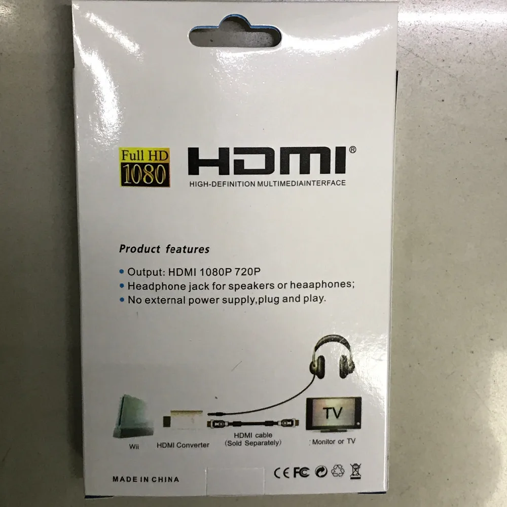 1080P конвертер для Wii к HDMI адаптер выход 3 5 мм аудио + HD видео комбинезон белый 1 шт.