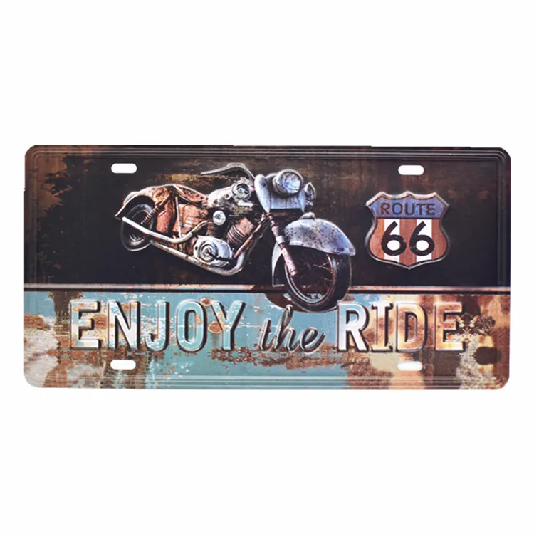 New Car Number Vintage Metal Signs Motorcycle License Plates Art Poster Painting Garage Home Wall Decor Plaque Gift 15*30cm N170 | Дом и сад