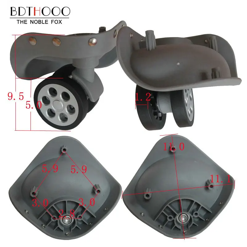

BDTHOOO Replacement Luggage Wheel, Wheels for Travel Suitcase Repair, High Abrasive Resistance Wheels Fixing Base A79-DKL