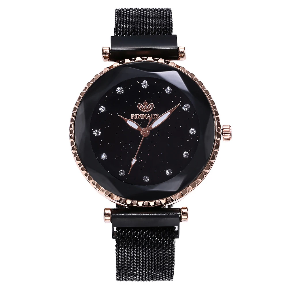 Reloj magntico de lujo para mujer piedra con diamante regalo seor|Женские наручные часы| |
