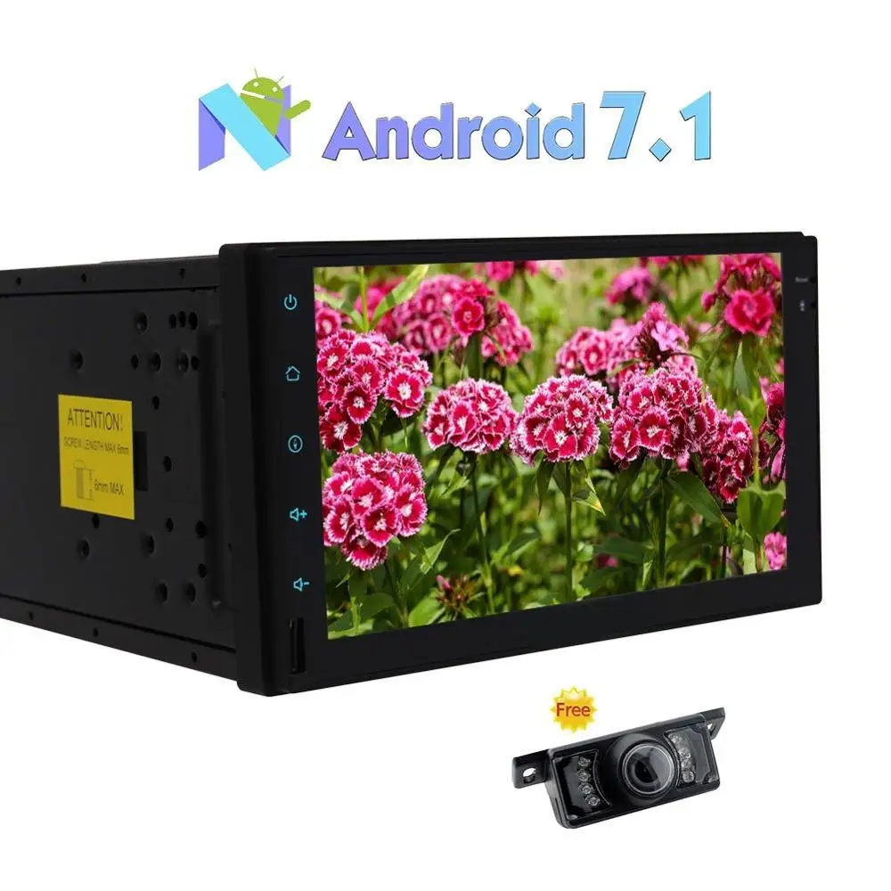 2 Din автомобильный стерео Мультимедийный плеер Android 7 1 Опора GPS навигация 3g/4G wifi