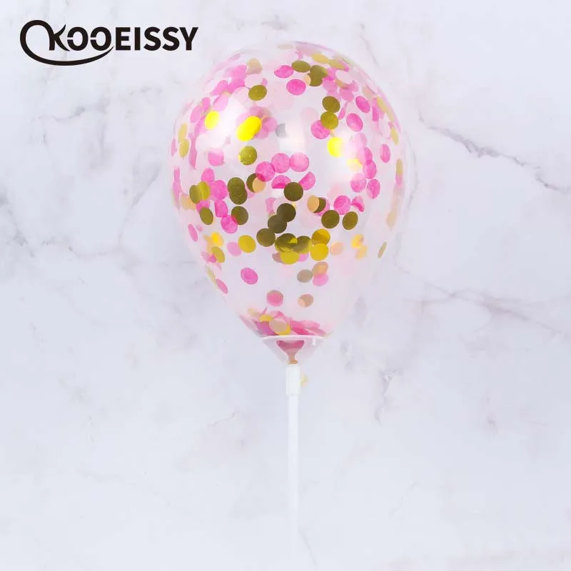 Металлический прозрачный шар конфетти 5 дюймов|Товары для украшения тортов| |