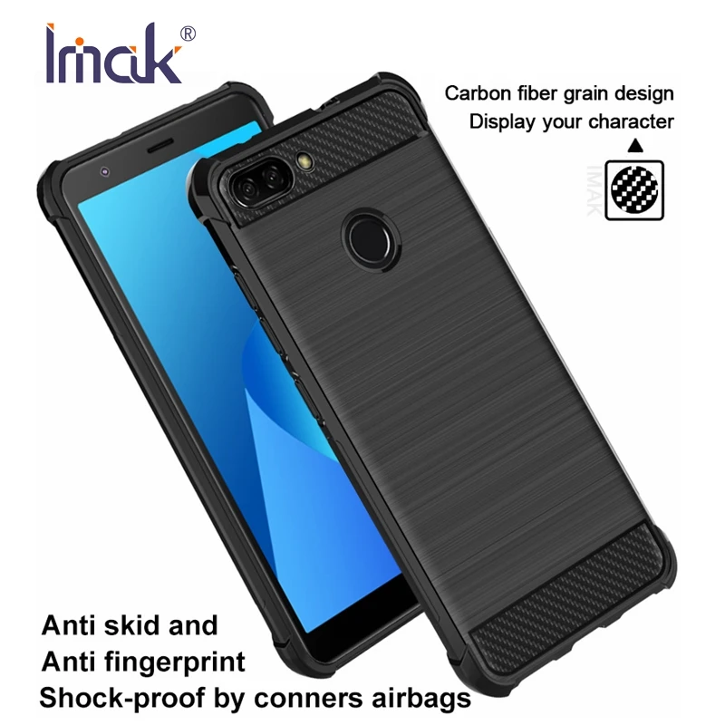 Чехол IMAK из силикона для Asus Zenfone 5 5Z Max M1 Plus/ Pro ZC600KL ZA550KL ZB631KL ZE620KL ZB570TL защитный от ударов.
