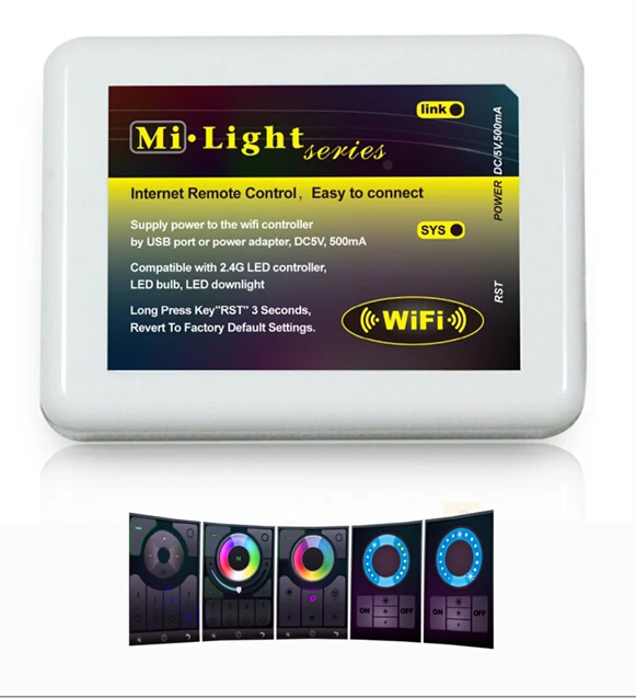 Wi-fi rgb из светодиодов контроллер 2.4 г умный свет RGBW / лампы накаливания газа ми wi-fi