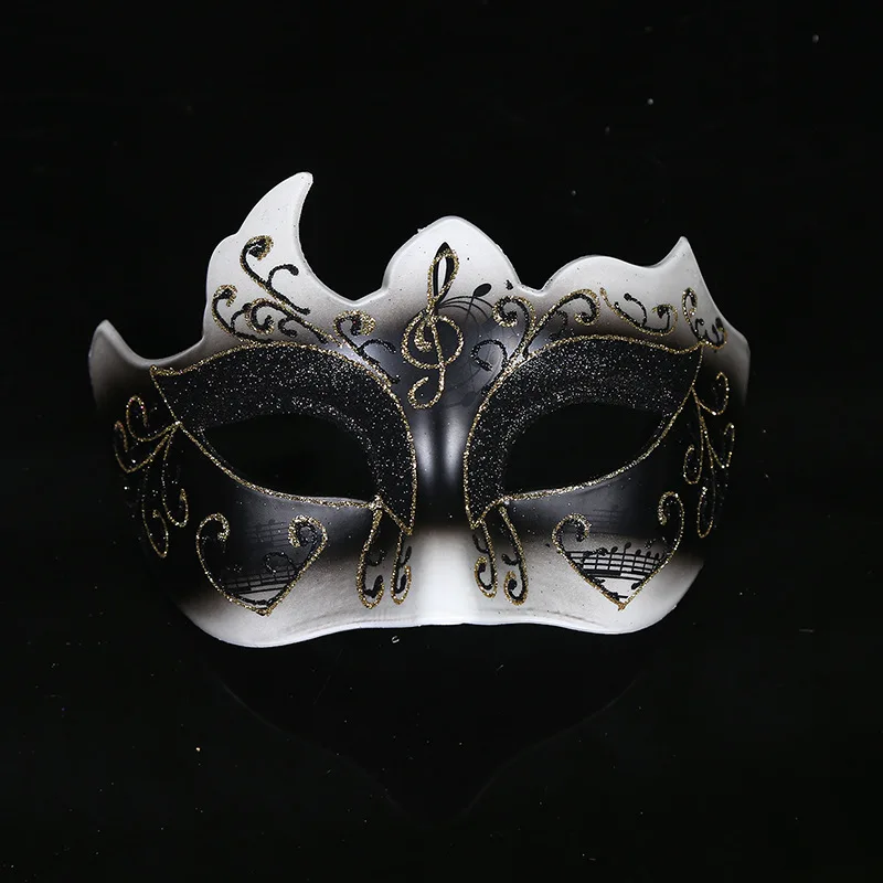 GNHYLL новая золотая Маскарадная маска Mardi Gras Note маска для женщин Венецианская маска Половина лица Венецианский шар маска для Хэллоуина Рождество