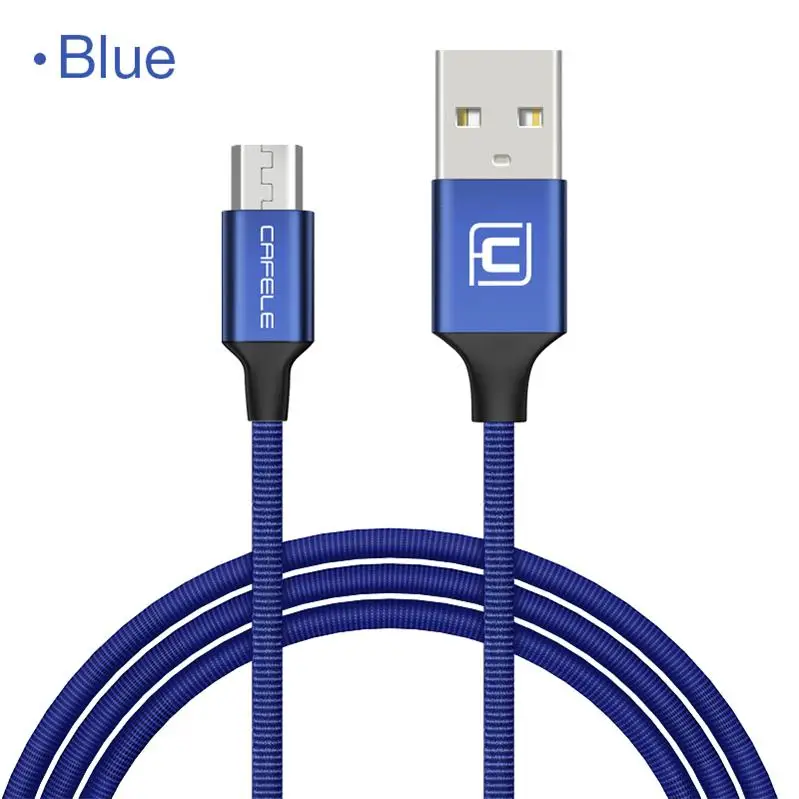 Cafele Micro USB кабель для зарядки мобильного телефона для samsung Xiaomi huawei кабель синхронизации данных Android Micro кабель 30 120 180 см - Цвет: Blue