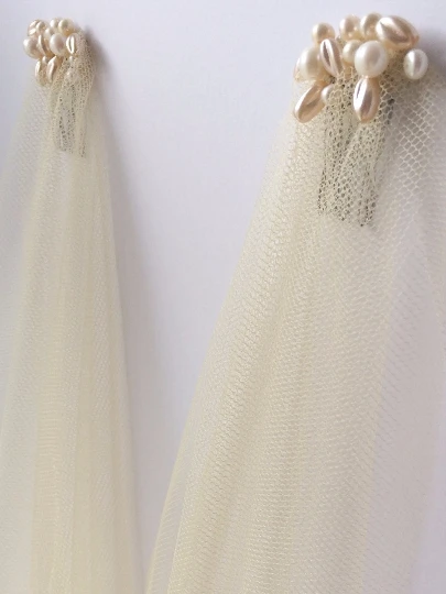 Два боковых свадебная фата 2020 жемчуг Бисер Свадебные аксессуары вело De Novia 2 метра