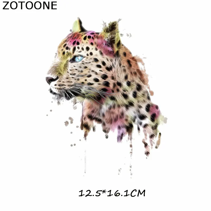 ZOTOONE тигровая одежда нашивки термопереводные наклейки железные леопардовые