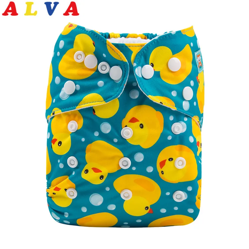 Новый принт 2019 карманный подгузник Alvababy детский из моющейся ткани с вставкой
