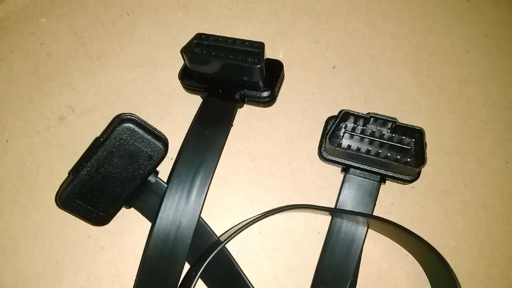 Скидка 25% новый дизайн 2016 полные 16 контактов на плоский разветвитель OBDII OBD 2 OBD2