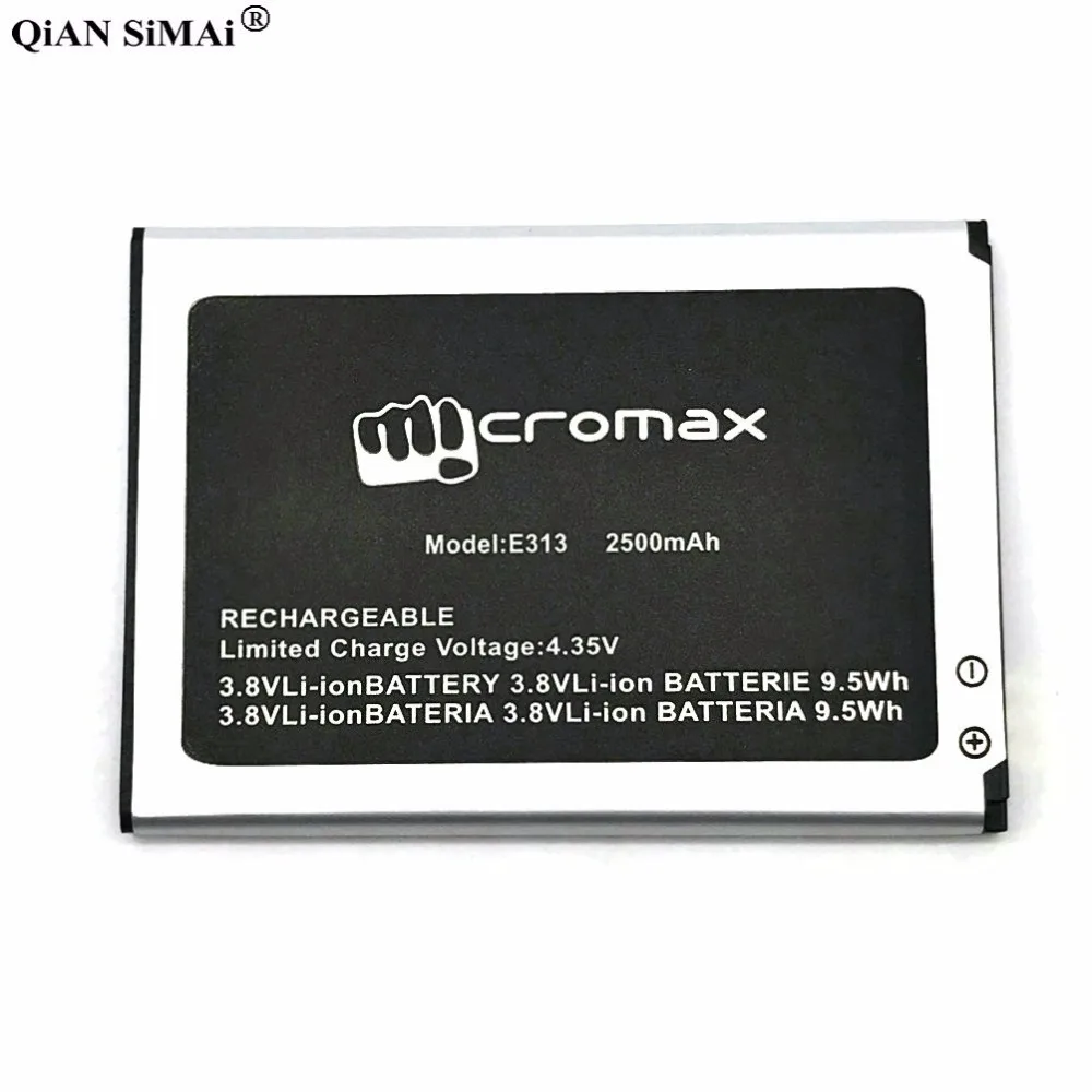 Новый высококачественный аккумулятор 2500 мАч для телефона Micromax E313|battery for|battery for