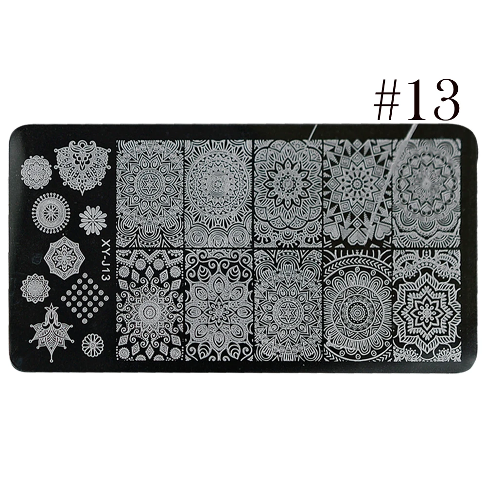 Изображение для ногтей пластины стемпинга цветы кружевная бабочка лак шаблоны