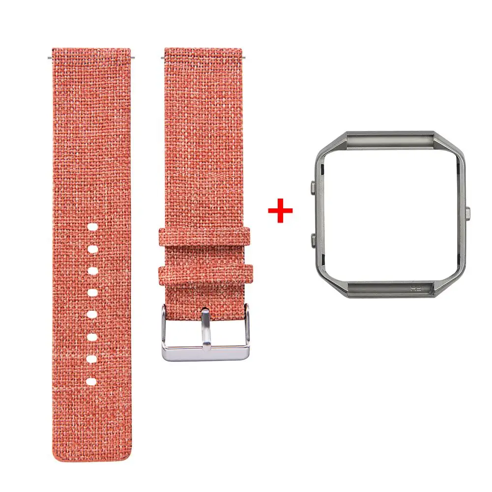 Нейлоновые холщовые ремешки для Fitbit Blaze Replacment, браслет, наручный ремень, подходят для битов, умные часы, ремешки, браслет, металлическая пряжка