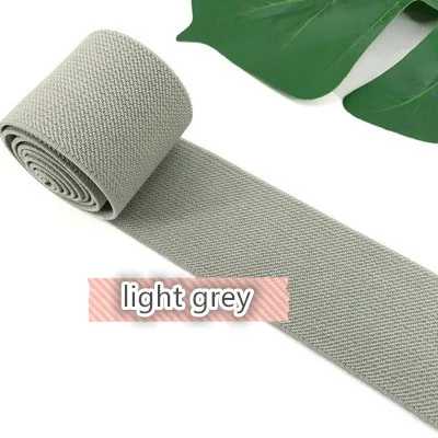 light grey 5 см двухсторонняя утолщенная прочная юбка для брюк пояс цветная эластичная лента саржевая эластичная лента латексная эластичная лента резиновая лента - Цвет: light grey