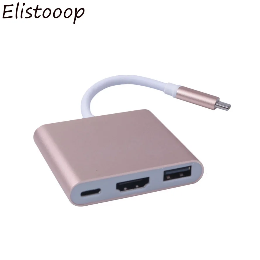 3 в 1 4K * 2K Type C к HDMI USB адаптер для Samsung Apple Macbook 1080P многопортовый конвертер 2020|Кабели