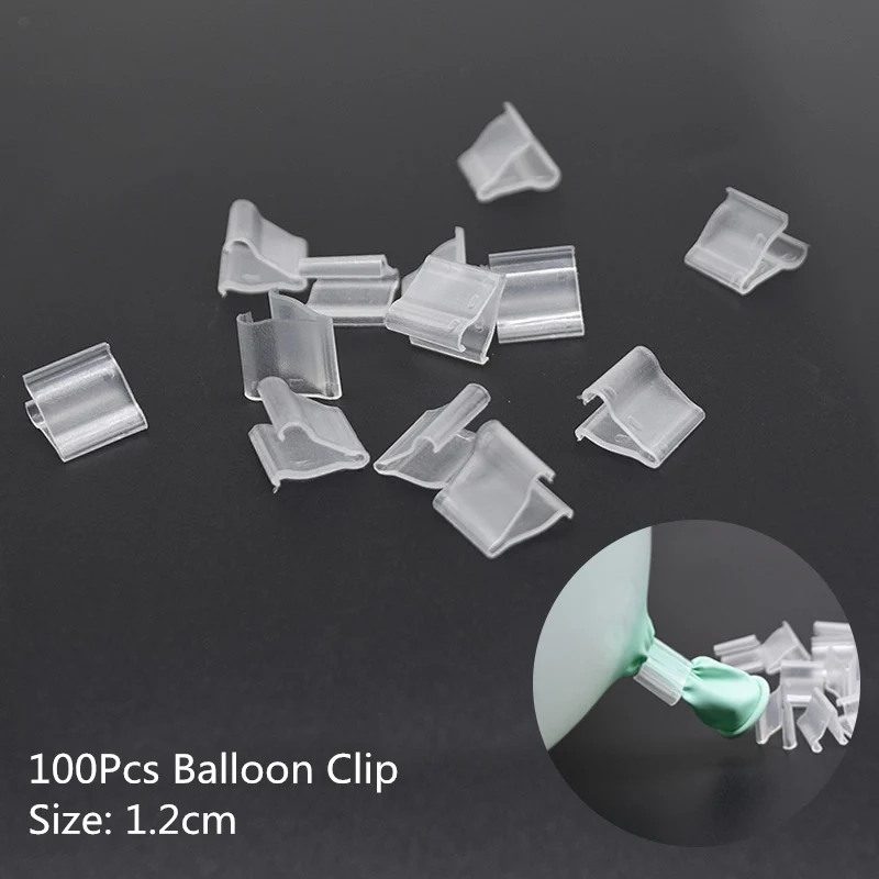 100pcs clip C Воздушный шар надувной шар на палочке клип уплотнение пластиковая цепочка для воздушных шаров День Рождения украшения Детские воздушные шары для дня рождения поставки шариков - Цвет: 100pcs clip C
