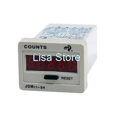 

AC 220V No-Voltage Input 0-99999 5 Digits LED Display Accumulator Counter JDM11-5H