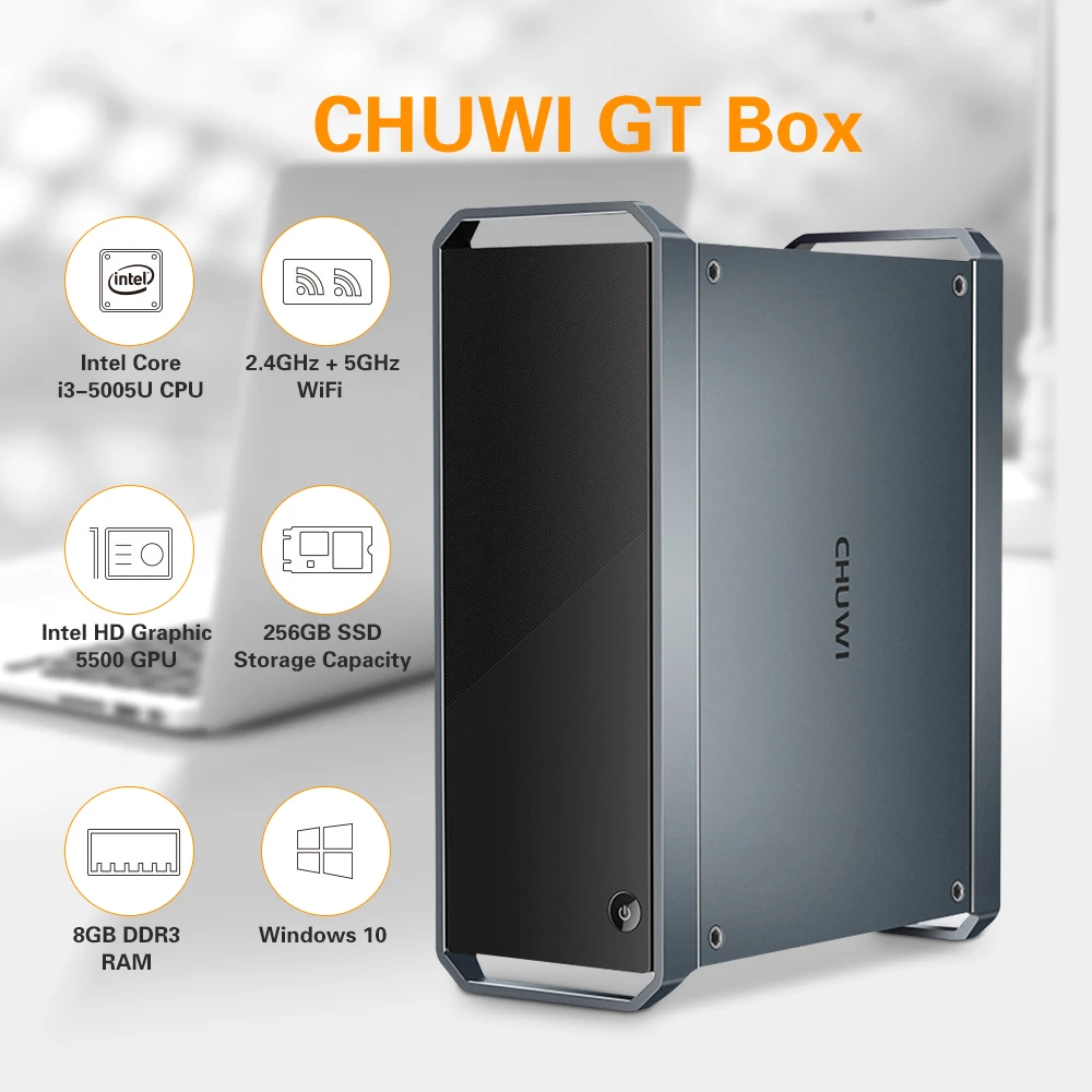 CHUWI GT Box Windows 10 игровой Мини ПК Intel I3 5005U HD graphics 5500 2 5 дюйма HDD 1 ТБ SSD 4 ГГц/5 ГГц WiFi 1000