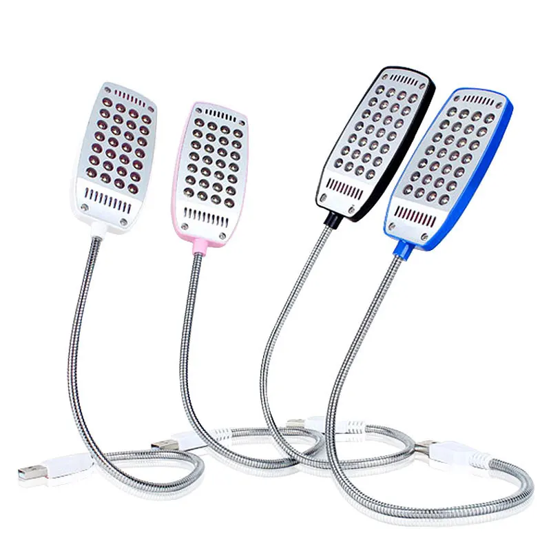 1 шт. новые гибкие ультра яркие мини 28 LED USB настольные лампы лампа для чтения книг