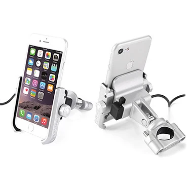 chargeable aluminum alloy universal motorcycle phone holder with stand support rearview gps bike holder soporte celular moto free global shipping