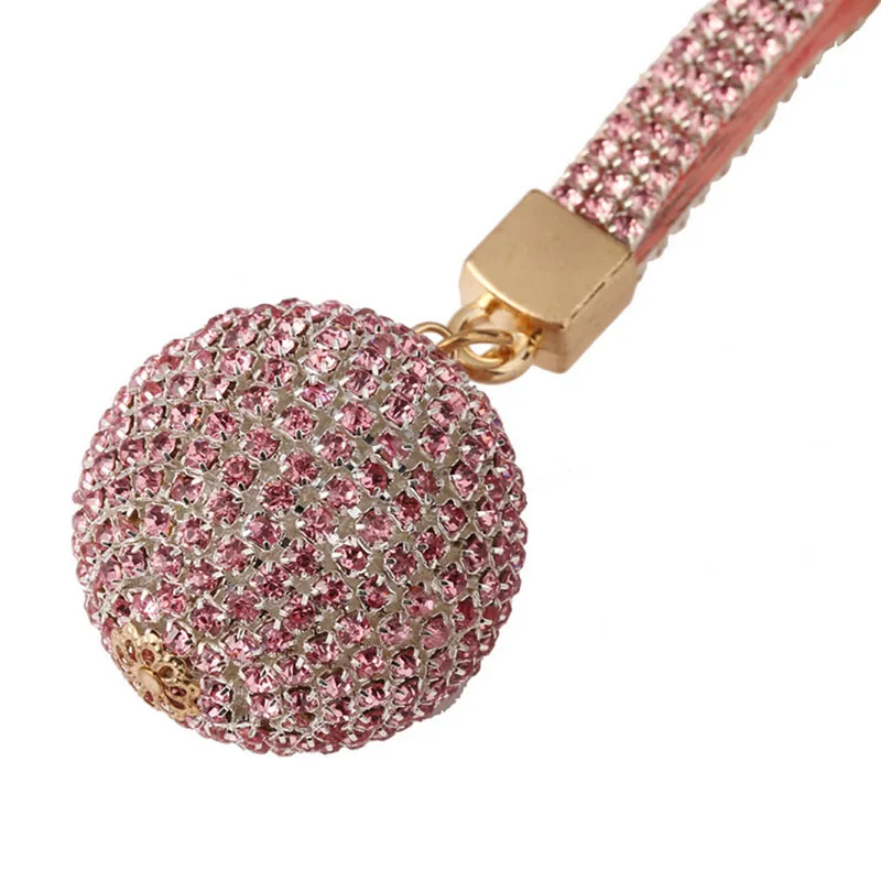 Модные стразы милый кожаный шар брелок подвеска кошелек сумка брелок|Брелоки| |