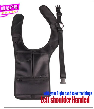 Left shoulder Handed Для Doogee S60 Подмышечная сумка Противоугонная портативная нагрудная сумка нейлоновый ремень крюк чехол для телефона для AGM A8 S30 для Ulefone Armor 2 S60 Lite - Цвет: Left shoulder Handed