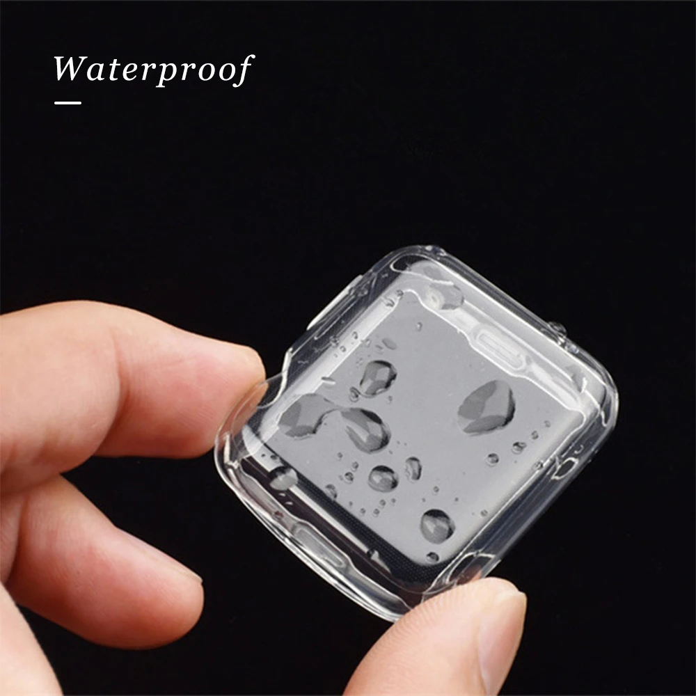 luxury Soft TPU Case For Apple Watch 4 44mm 40mm 42mm 38mm 2 3 Series All-around Transparent Silicone Full Cover Protection Capa |