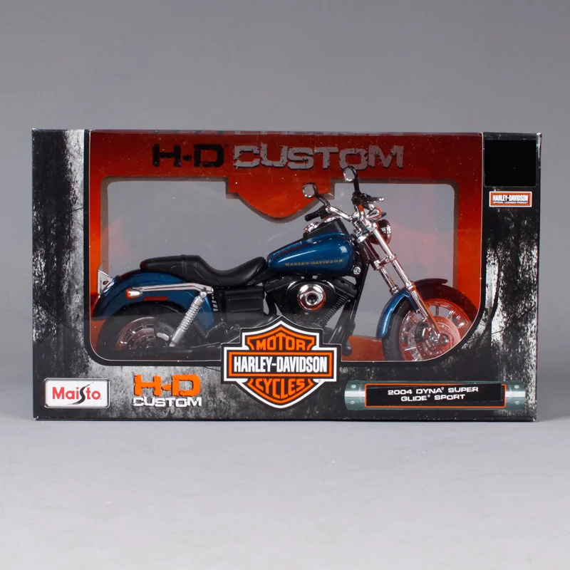 Maisto 1:12 2004 Dyna Super Glide Спорт Мотоцикл литья под давлением подарок для детский