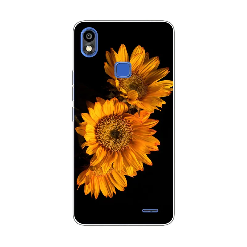Infinix Smart 2 HD X609 Case Silicon chrysanthemum Painting Soft TPU Back Cover for Phone protect Bags shell |