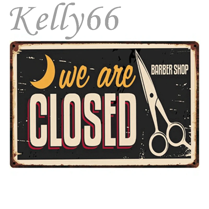 

[ Kelly66 ] We care CLOSED Tin Sign Poster Home Decor Store Wall Craft Metal Painting Drop shipping 20*30 CM Size y-1233