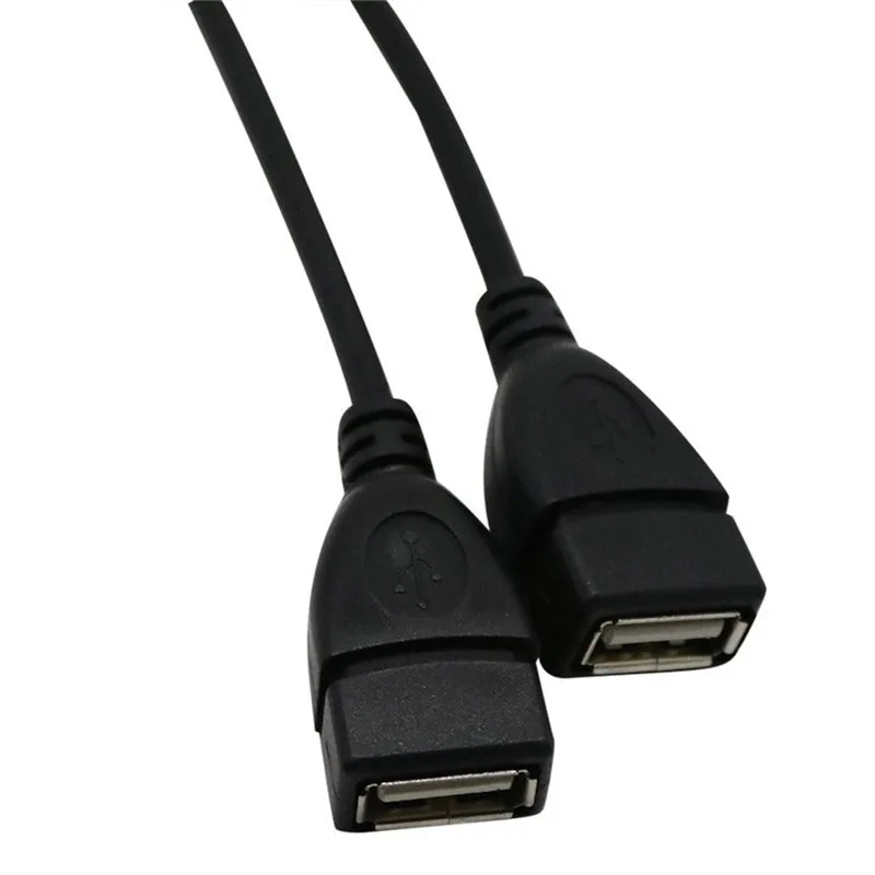 Лидер продаж 30 см USB 2 0 A штекер на двойных гнездовых разъема Y-разветвитель