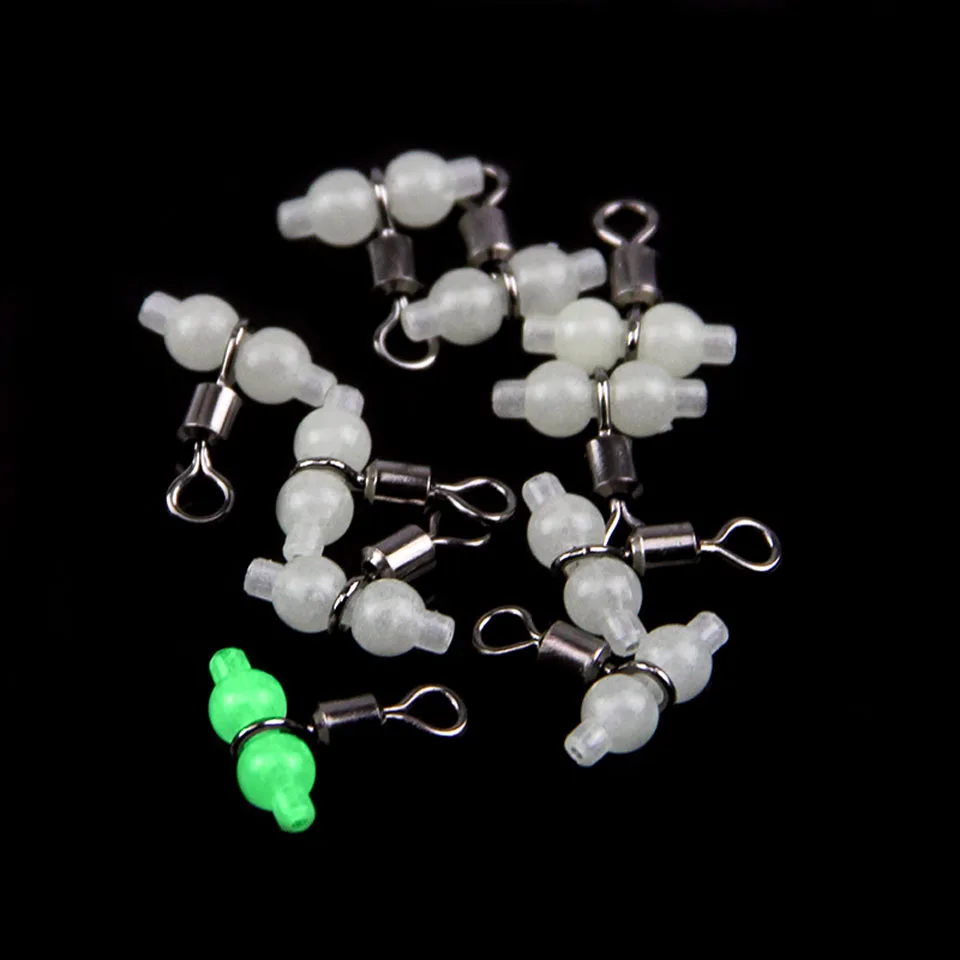 

WALK FISH 30PCS/Lot Luminous Fishing Swivel Fishing Hook Connector 3 way Rolling Swivel Fishing Accessories