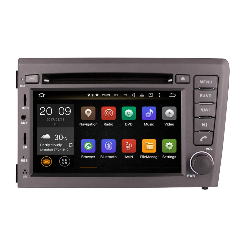 Автомобильный GPS навигатор Android 9 0 Восьмиядерный процессор ОЗУ 4 Гб для Volvo S60 V70 XC70