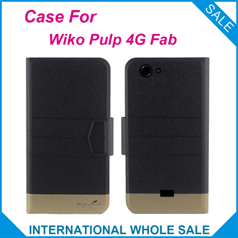 5 цветов Лидер продаж! Модный деловой кожаный чехол книжка Wiko Pulp 4G Fab с магнитной
