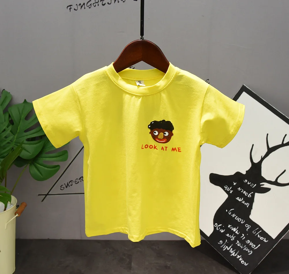 

2019 Retail Children's clothing short-sleeved T-shirt suit 2019 new 2-3-4-5-6-7 years old boy summer two-piece tide 82