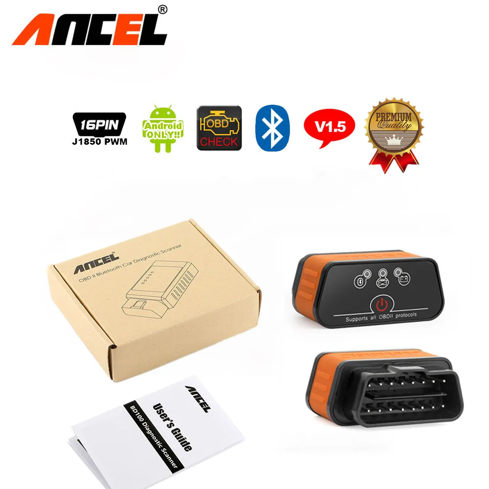 Ancel icar2 OBD2 ELM327 V1.5 Android Bluetooth адаптер автомобильный сканер автомобильный диагностический инструмент автомобильный код ошибки считыватель ODB2 ELM327