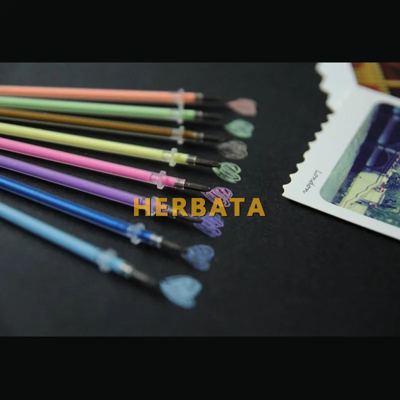 Бесплатная доставка 1 ручка + 8 сменных/набор гелевая с акварельным мелом сделай