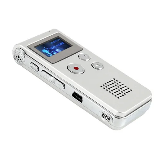 Серебристый 8 ГБ диктофон USB Профессиональный 30 часов диктофон цифровой аудио/Звук/диктофон с WAV MP3 музыкальный плеер - Цвет: Серебристый