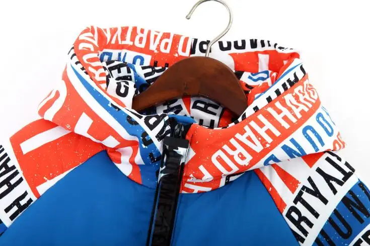 Зимняя куртка с буквенным принтом женские толстые теплые повседневные пальто