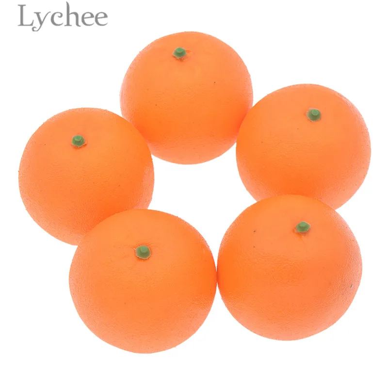 Искусственные апельсины Lychee Life 5 шт. имитация фруктов домашние поделки украшения