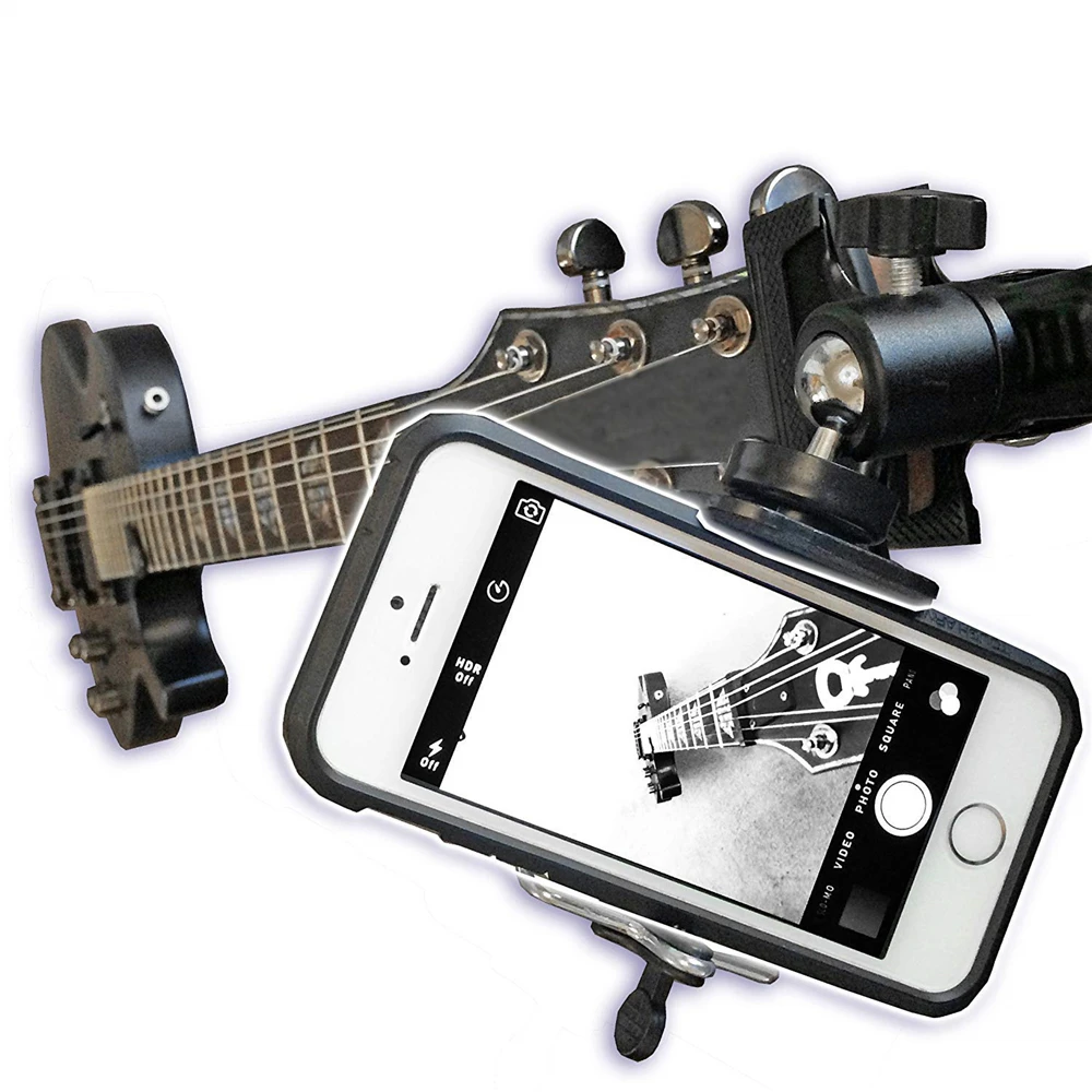 

Smartphone Fixation Mount Holder for Guitar Ukulele Video Recording Cell Phones Camera Mount Bracket Adapter for Gopro Action