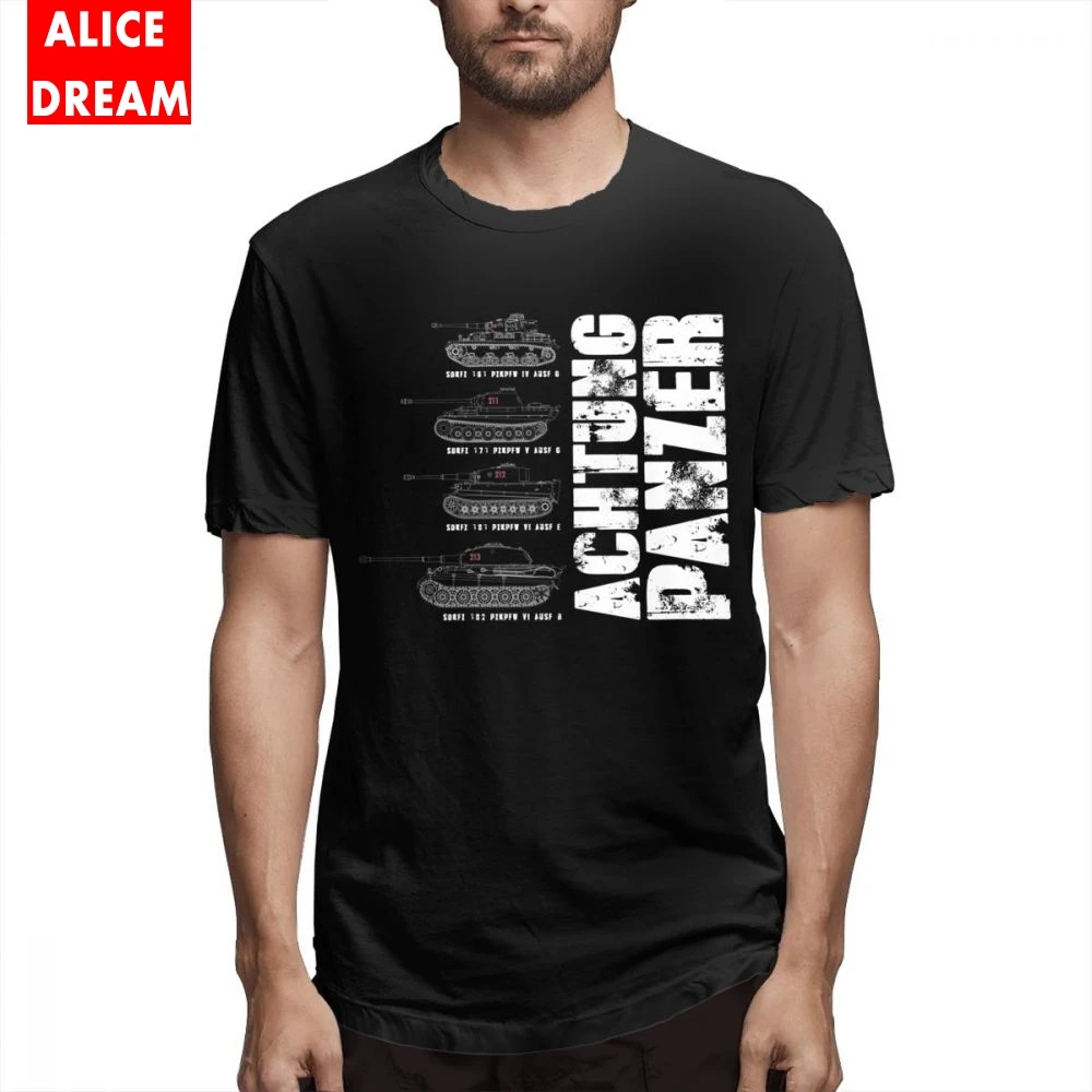 For Men ACHTUNG PANZER T Shirt tank Fashionable Tee O-neck Alicedream 100% Cotton Plus szie | Мужская одежда